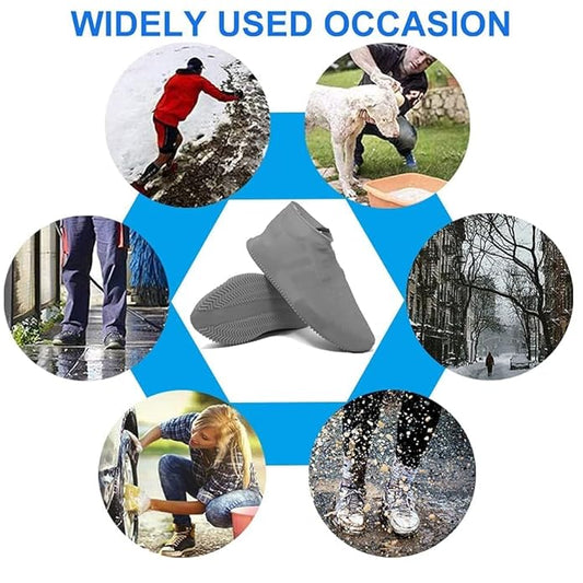 Waterproof Silicone Shoe Covers – Reusable Rain Boot Protectors for Men, Women & Kids