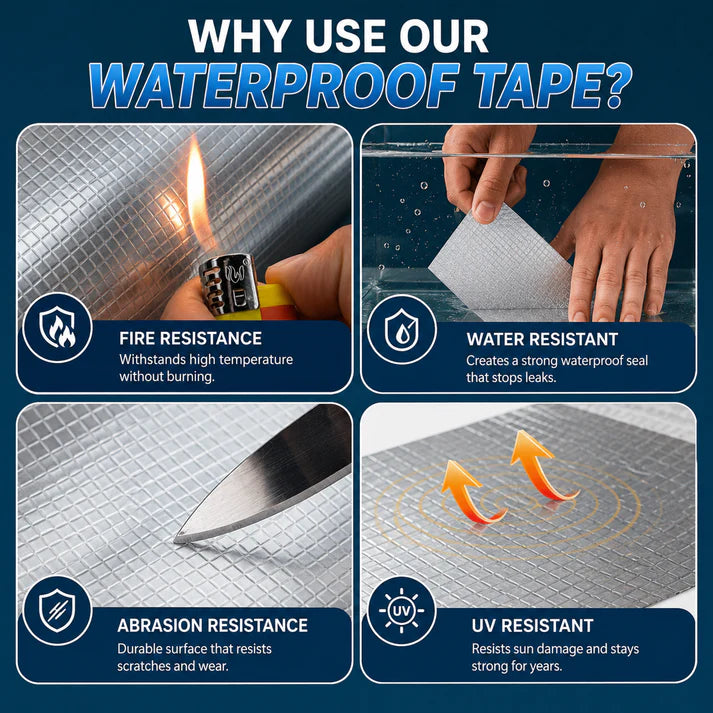 Ultra Fix Metal Tape – Super Strong Waterproof Repair Tape (Pack of 2)