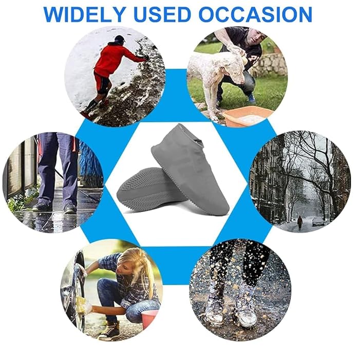 Waterproof Silicone Shoe Covers – Reusable Rain Boot Protectors for Men, Women & Kids