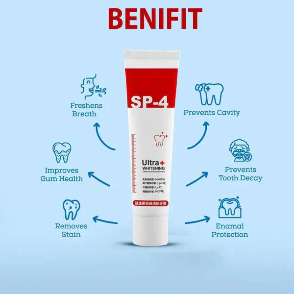 SP4 Ultra Whitening Probiotic Toothpaste ( Buy1 Get 1 Free)