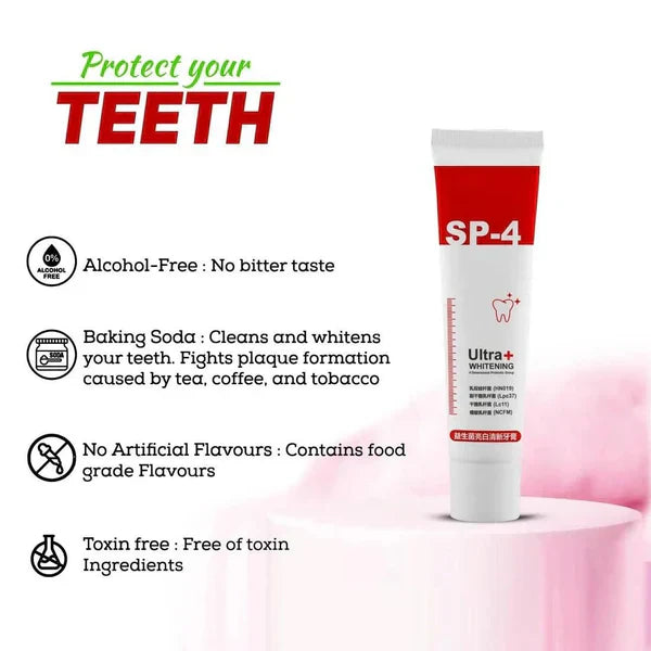 SP4 Ultra Whitening Probiotic Toothpaste ( Buy1 Get 1 Free)