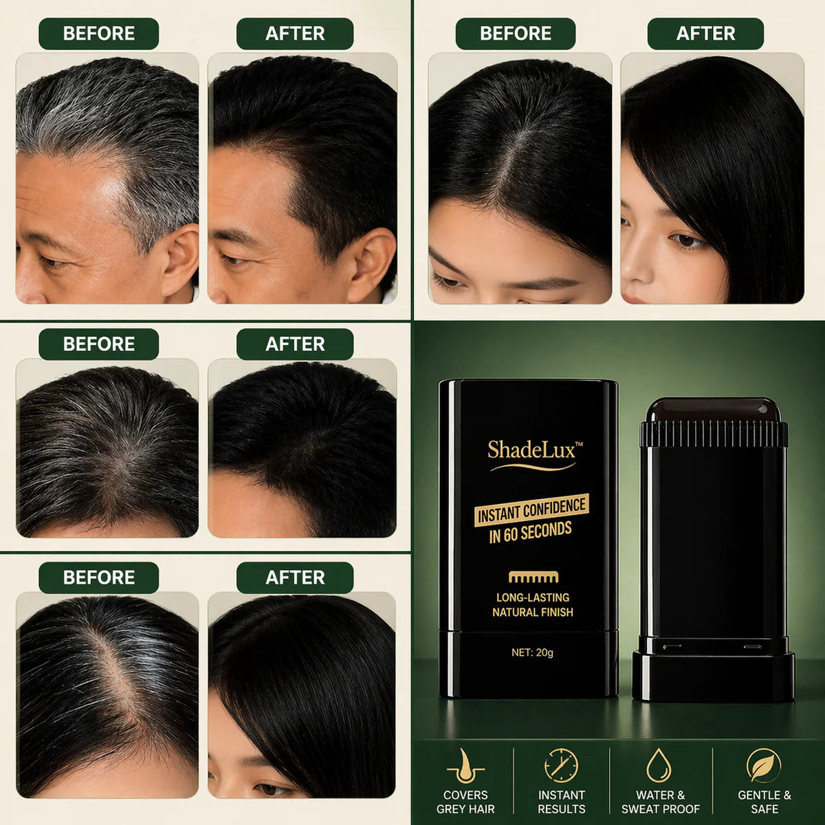Japanese Instant Hair Dye comb